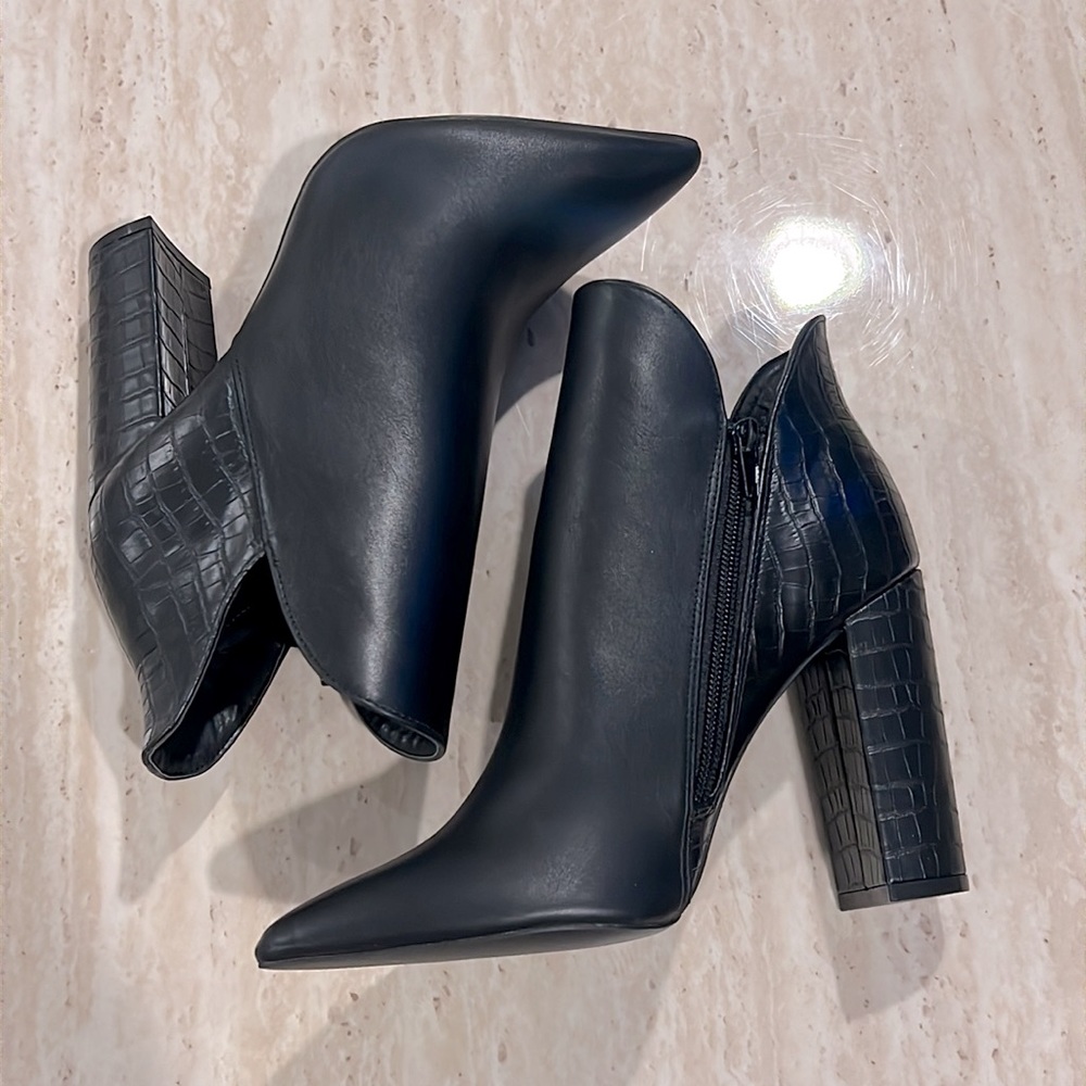 Qupid black booties. Never worn
